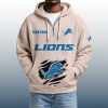 2025 Personalized Lions Quarter Zip Waffle Hoodie 7