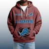 2025 Personalized Lions Quarter Zip Waffle Hoodie 8