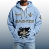 2025 Personalized Orleans Quarter Zip Waffle Hoodie 3
