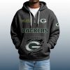 2025 Personalized Packers Quarter Zip Waffle Hoodie 2