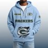 2025 Personalized Packers Quarter Zip Waffle Hoodie 3