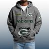 2025 Personalized Packers Quarter Zip Waffle Hoodie 4
