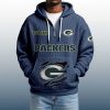 2025 Personalized Packers Quarter Zip Waffle Hoodie 5