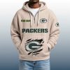 2025 Personalized Packers Quarter Zip Waffle Hoodie 6