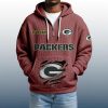 2025 Personalized Packers Quarter Zip Waffle Hoodie 7
