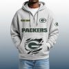2025 Personalized Packers Quarter Zip Waffle Hoodie 8