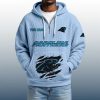 2025 Personalized Panthers Quarter Zip Waffle Hoodie