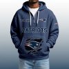 2025 Personalized Patriots Quarter Zip Waffle Hoodie