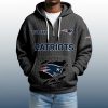 2025 Personalized Patriots Quarter Zip Waffle Hoodie 2