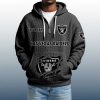 2025 Personalized Raiders Quarter Zip Waffle Hoodie