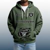 2025 Personalized Raiders Quarter Zip Waffle Hoodie 3