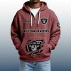2025 Personalized Raiders Quarter Zip Waffle Hoodie 7