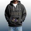 2025 Personalized Ravens Quarter Zip Waffle Hoodie 2