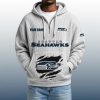 2025 Personalized Seahawks Quarter Zip Waffle Hoodie 8