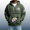 2025 Personalized Steelers Quarter Zip Waffle Hoodie 3