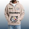 2025 Personalized Steelers Quarter Zip Waffle Hoodie 6