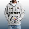 2025 Personalized Steelers Quarter Zip Waffle Hoodie 8