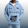 2025 Personalized Titans Quarter Zip Waffle Hoodie