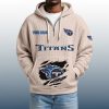2025 Personalized Titans Quarter Zip Waffle Hoodie 6