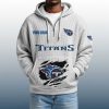 2025 Personalized Titans Quarter Zip Waffle Hoodie 8