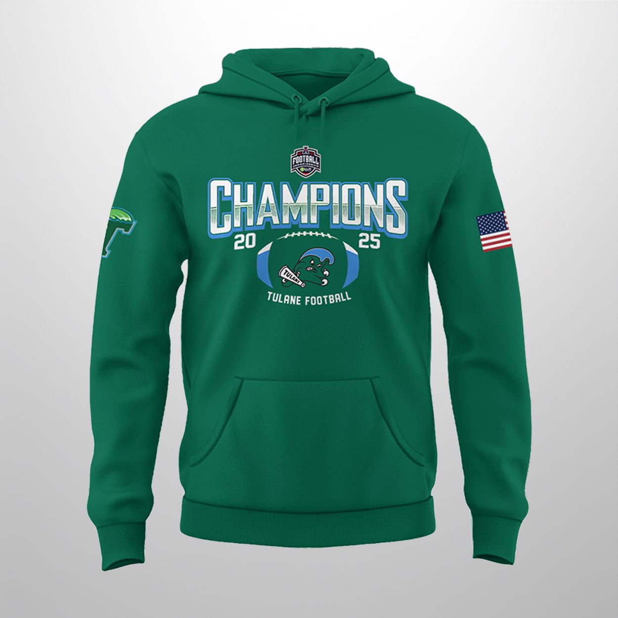 2025 Tulane Green Wave American Football Championship Hoodie 2 2025 Tulane Green Wave American Football Championship Hoodie 2