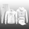 49ers 2026 White Out Hoodie Joggers Cap