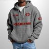 49ers Est 1944 Half Zip Waffle Hoodie2