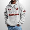 49ers Est 1944 Half Zip Waffle Hoodie4