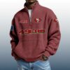 49ers Est 1944 Stand Collar Half Zip Waffle Sweatshirt