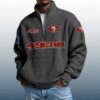 49ers Est 1944 Stand Collar Half Zip Waffle Sweatshirt 2