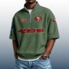 49ers Est 1944 Waffle Stand Collar Half Zip Polo Shirt 4