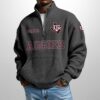 Aggies Est 1894 Waffle Stand Collar Half Zip Sweatshirt 2
