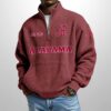 Alabama Est 1892 Waffle Stand Collar Half Zip Sweatshirt