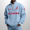 Alabama Est 1892 Waffle Stand Collar Half Zip Sweatshirt 3