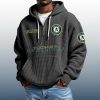Athletics Est 1968 Quarter Zip Waffle Hoodie 2