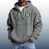 Athletics Est 1968 Quarter Zip Waffle Hoodie 4