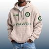 Athletics Est 1968 Quarter Zip Waffle Hoodie 6