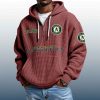 Athletics Est 1968 Quarter Zip Waffle Hoodie 7