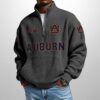 Auburn Est 1892 Waffle Stand Collar Half Zip Sweatshirt 2