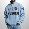 Auburn Est 1892 Waffle Stand Collar Half Zip Sweatshirt 3