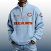 Bears Est 1920 Stand Collar Half Zip Waffle Sweatshirt 2