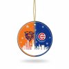Bears x Cubs Skyline Christmas Ornament