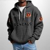 Bengals Est 1967 Half Zip Waffle Hoodie
