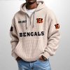Bengals Est 1967 Half Zip Waffle Hoodie3