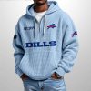 Bills Est 1959 Half Zip Waffle Hoodie