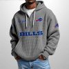 Bills Est 1959 Half Zip Waffle Hoodie3