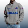 Bills Est 1959 Stand Collar Half Zip Waffle Sweatshirt 4