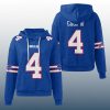 Bills James Cook III 4 Waffle Hoodie