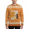 Black Cat With Sunflowers Ugly Christmas Sweater
