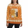 Black Cat With Sunflowers Ugly Christmas Sweater 2